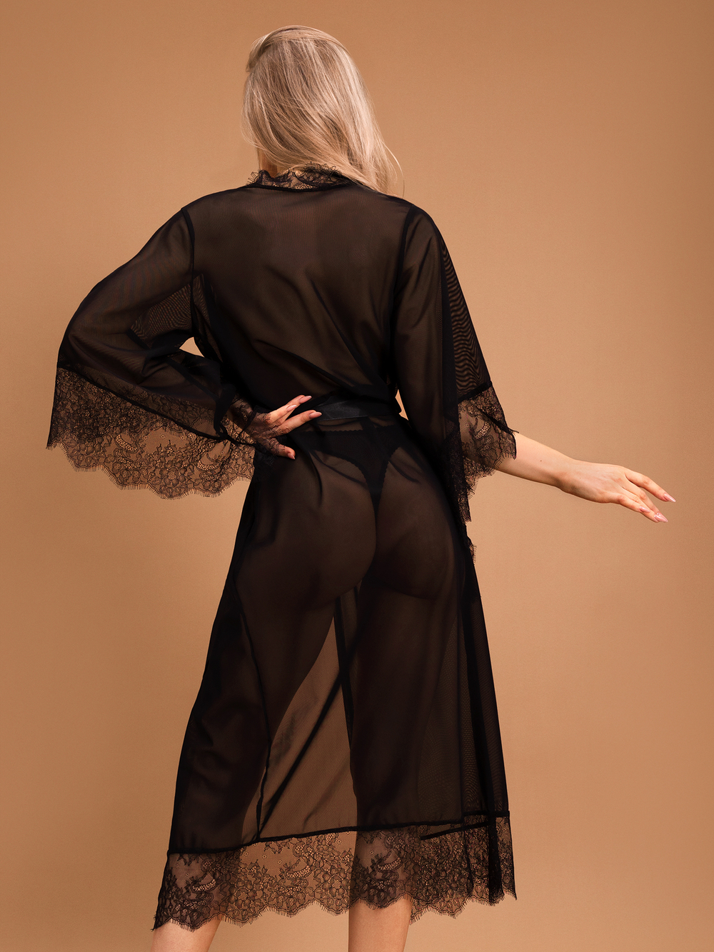 Элегантный пеньюар с отделкой кружевом (Muse) (50-52 р.)