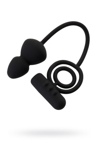 Анальная пробка с дополнительной стимуляцией EROTIST Ruffle M-Size (Цвет: черный)