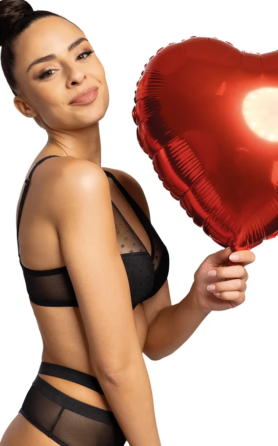 Трусы-стринг S-3714-4 Dotssy Czarny