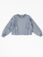 Свитшот укороченный с рюшей "Маренго"