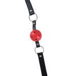 Красный кляп-шарик 4,5см на черных ремешках Lola Games Party Hard Love Spell 1144-02lola