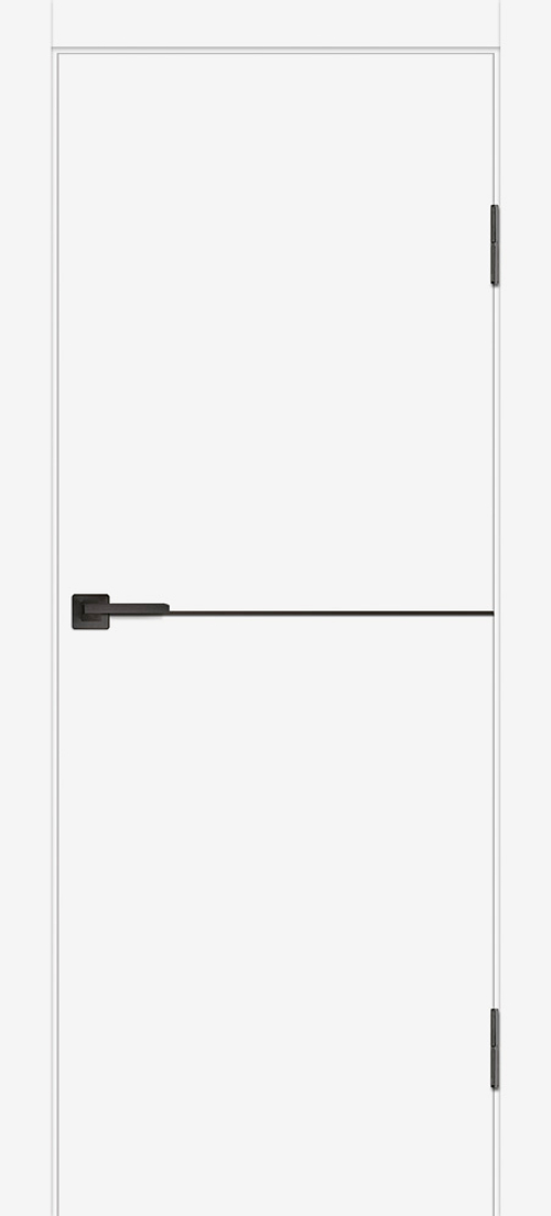 Дверь P-19 AL черный молдинг / Цвет Белый / Двери PROFILO PORTE