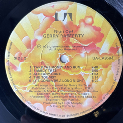Винтажная виниловая пластинка LP Gerry Rafferty Night Owl (Канада 1979)