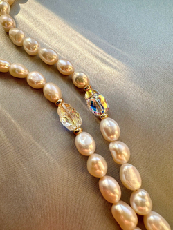 Браслет Скарабей Сваровски из жемчуга