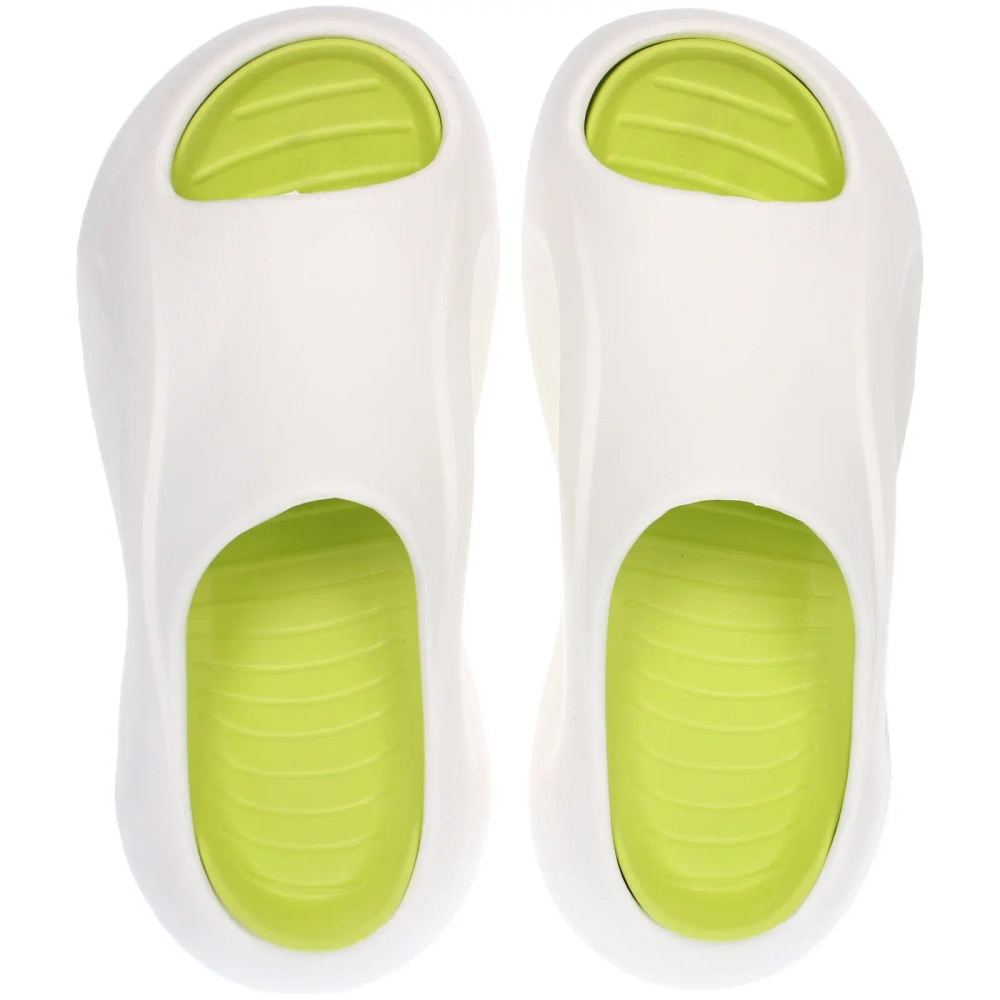 Шлепанцы мужские «PRIME», цвет белый, зеленая стелька, р-р 40-41