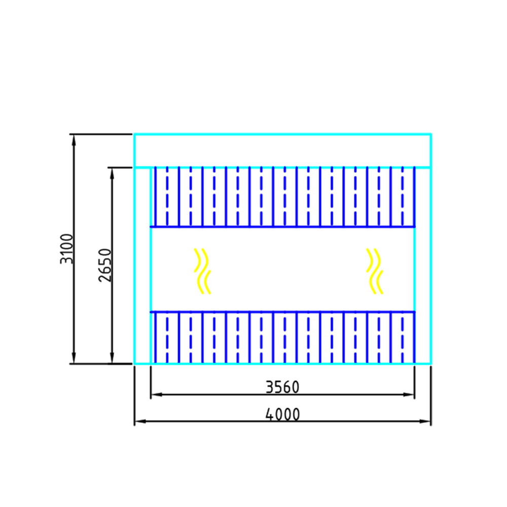 WDK-410M Пост подготовки с диагональным потоком воздуха, с функцией подогрева