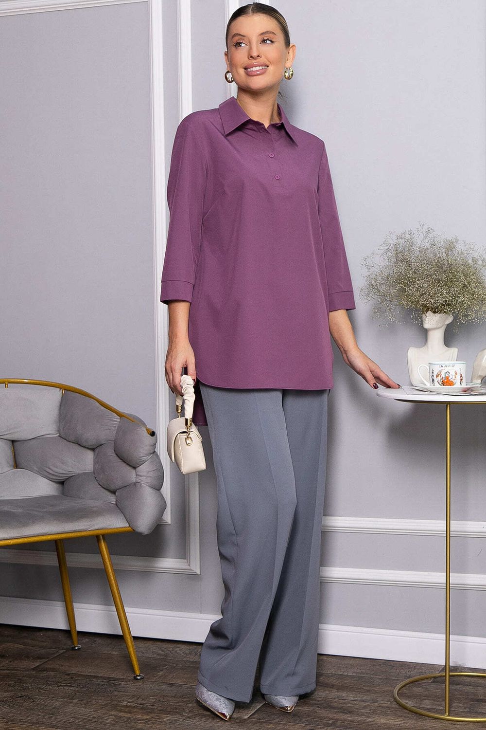 Блуза Искра (пыльная роза) Б14465-3М LT Collection