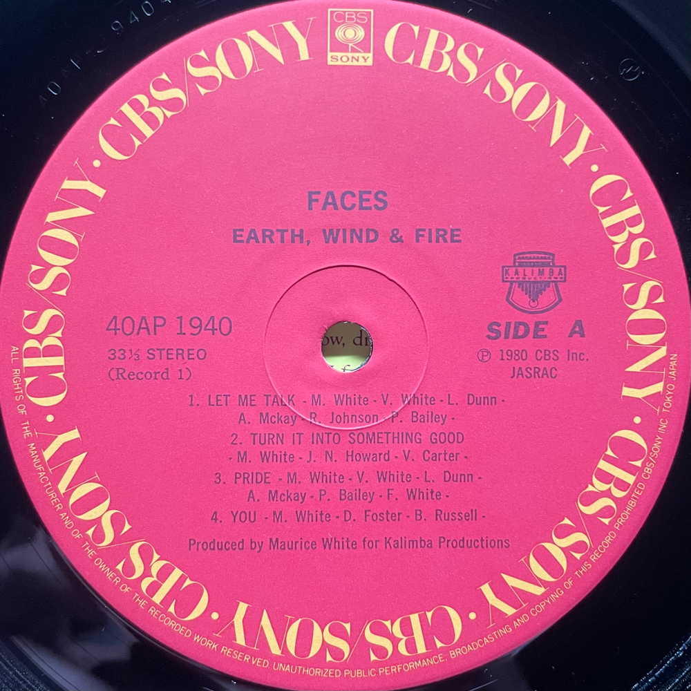 Earth, Wind & Fire ‎– Faces 2LP (Япония 1980г.)