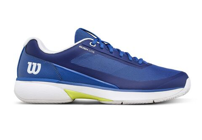 Мужские теннисные кроссовки Wilson Rush Lite 5 - deja vu blue/white/safety yellow