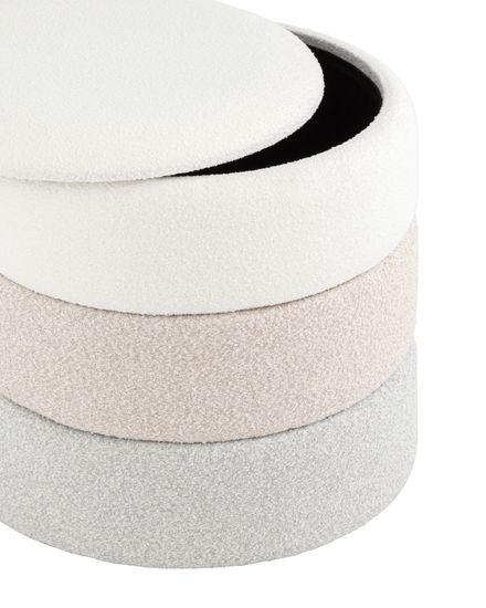 Пуф с ящиком Hive XS букле бежевый