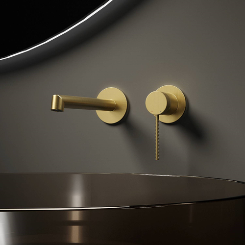 Смеситель для раковины Vincea Rim VBFW-2RM1BG встраиваемый однорычажный, брашированное золото