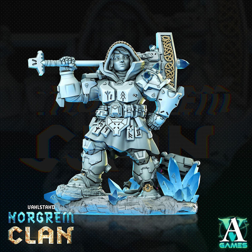 Leagues of Votann Hearthkyn Warriors Воительница космодворфов миниатюра для dnd, днд, pathfinder, фентези, Настольная игра, НРИ, Варгейм, РПГ