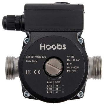 Циркуляционный насос Hoobs CW 25-40SN 180 с гайками из нержавеющей стали (08303H)