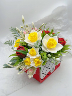 Букет из мыла «Тюльпаны и нарциссы, рэд»