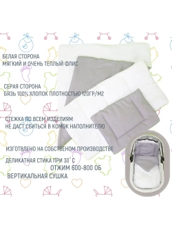 Комплект в коляску на флисе для новорожденных