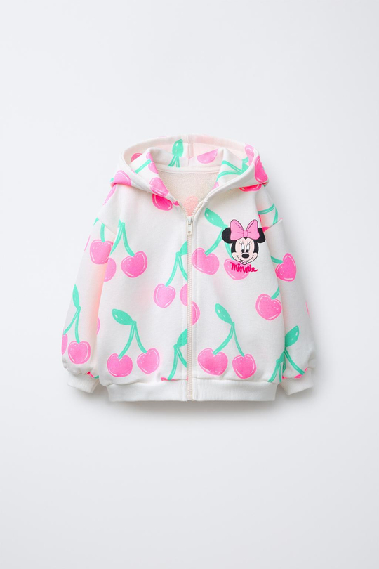 ZARA ХУДИ С ПРИНТАМИ MINNIE MOUSE © DISNEY И «ВИШНЯ», ЭКРЮ