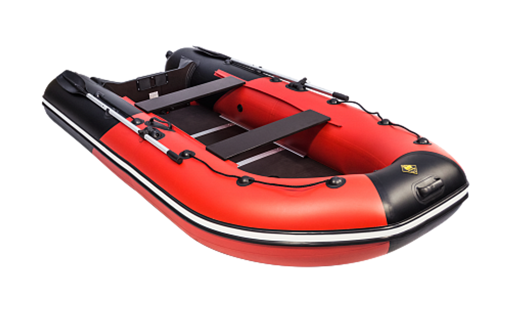 Лодка ПВХ Ривьера Компакт 3400 СК "Комби" красный/черный