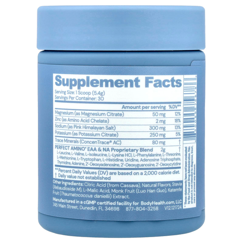 BodyHealth, Perfect Amino®, электролиты, апельсин, 162 г (5,7 унции)