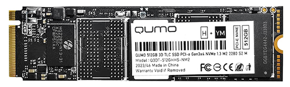 Накопитель SSD M.2 2280 Qumo Q3DT-512GHHS-NM2 512 ГБ