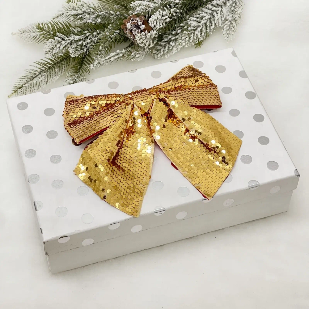 Бант на ёлку «Сияние» 20*22 см, Золото