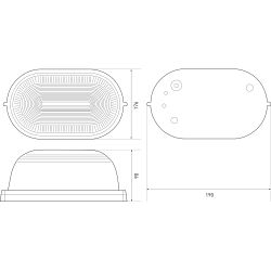 Светильник ЭРА НБП 04-100-001 Акватермо алюминий/стекло IP54 E27 max 100Вт 280х160 овал черный