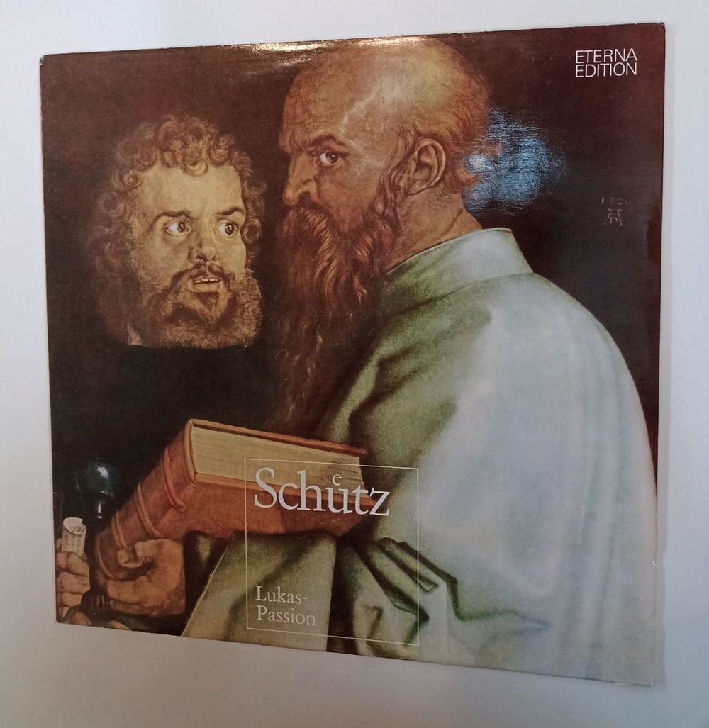 Винтажная виниловая пластинка LP Генрих Шютц Schuetz Dresdner Kreuzchor, Rudolf Mauersberger Lukas Passion (ГДР 1972)