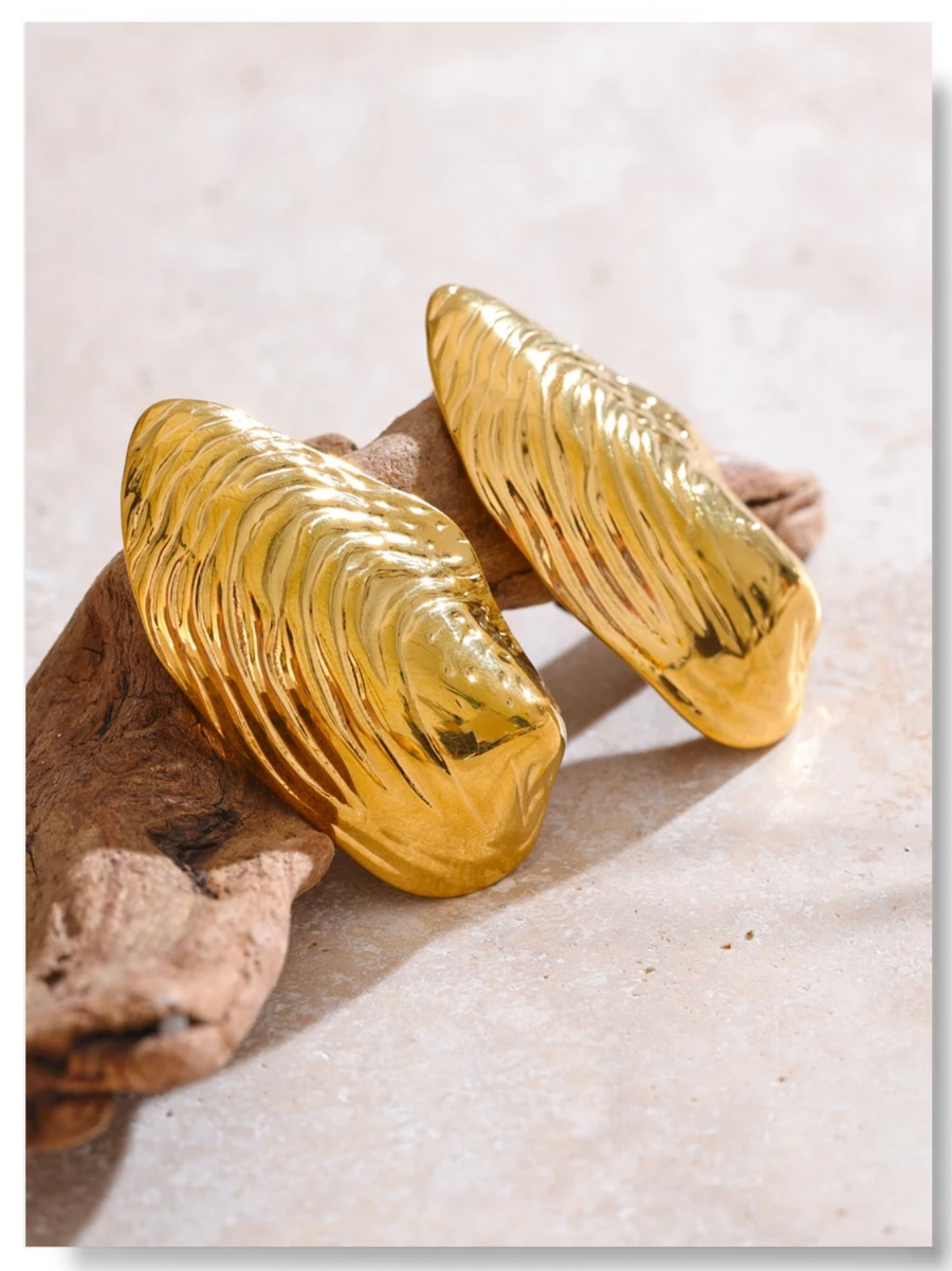 Серьги ракушки, Золотые