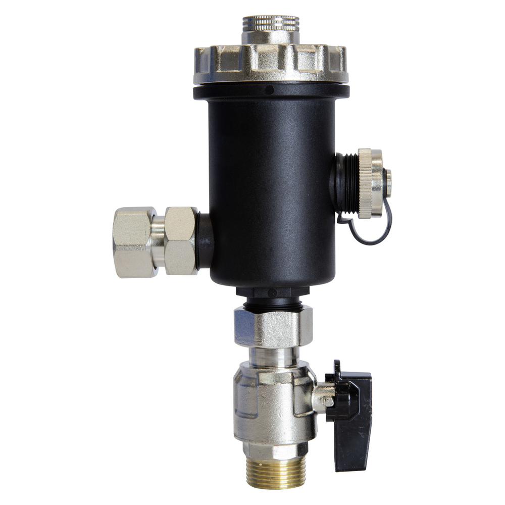 Фильтр самоочищающийся магнитный  3/4'' вн/вн дешламатор для котла , корпус черн. пластик VRT