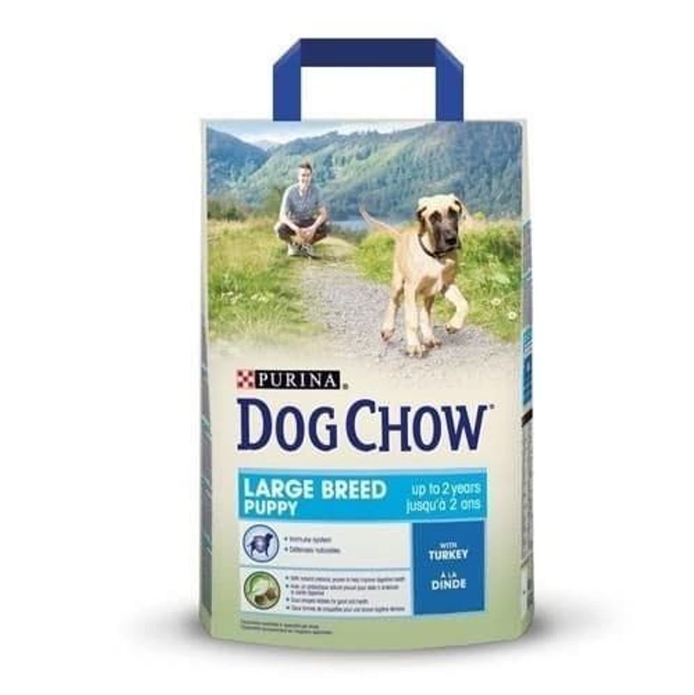DOG CHOW 2,5кг корм для щенков крупных пород с Индейкой