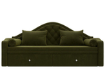 Диван детский прямой Сойер, Зеленый, Микровельвет, 100569