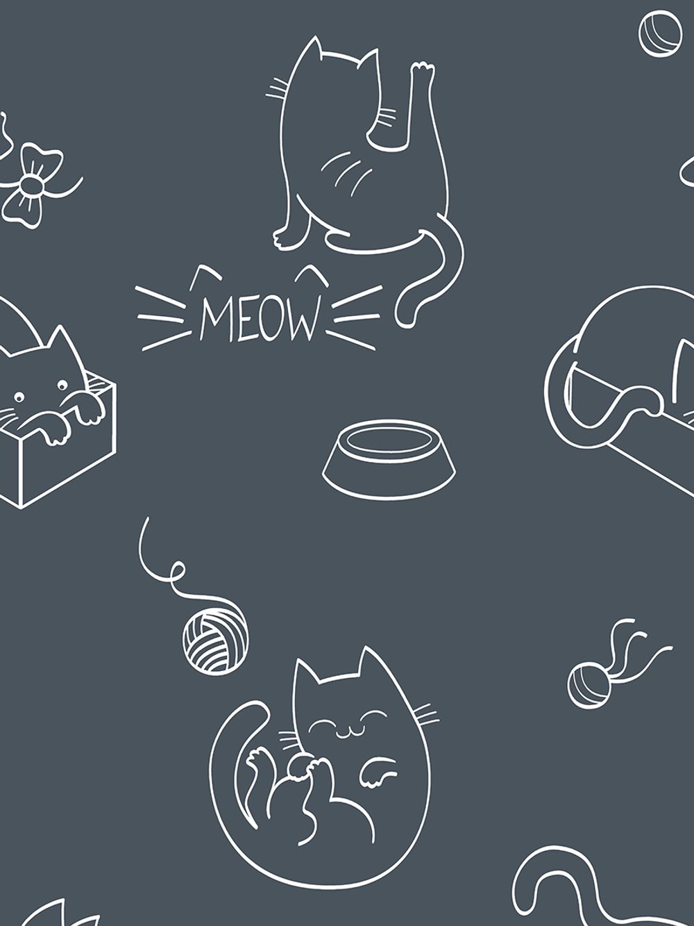 Простынь на резинке Сказка "Котики" 140х200 см