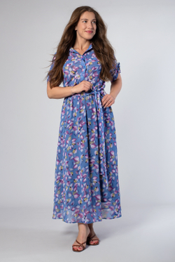 Платье женское 4011ВП, листок голубой #284ЛГ054011ВП