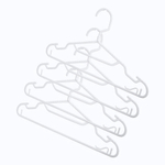 Комплект вешалок для легкой одежды slim р.46 (белый)