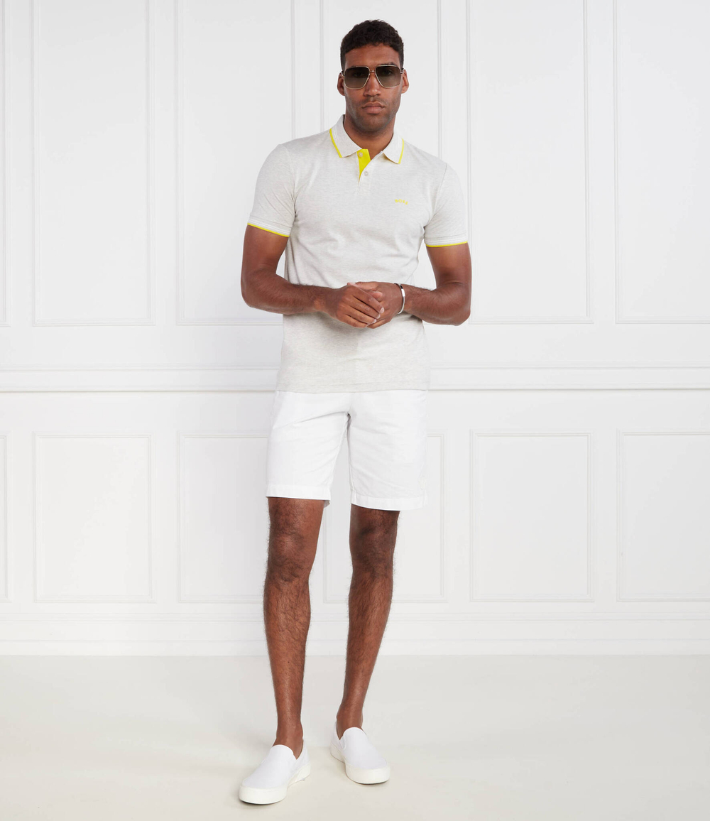 Поло Paul Curved BOSS GREEN - серый(50469245)