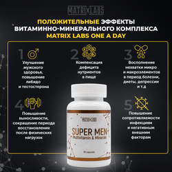 Matrix Labs SUPER MEN Multivitamin & Mineral (90 капс.)