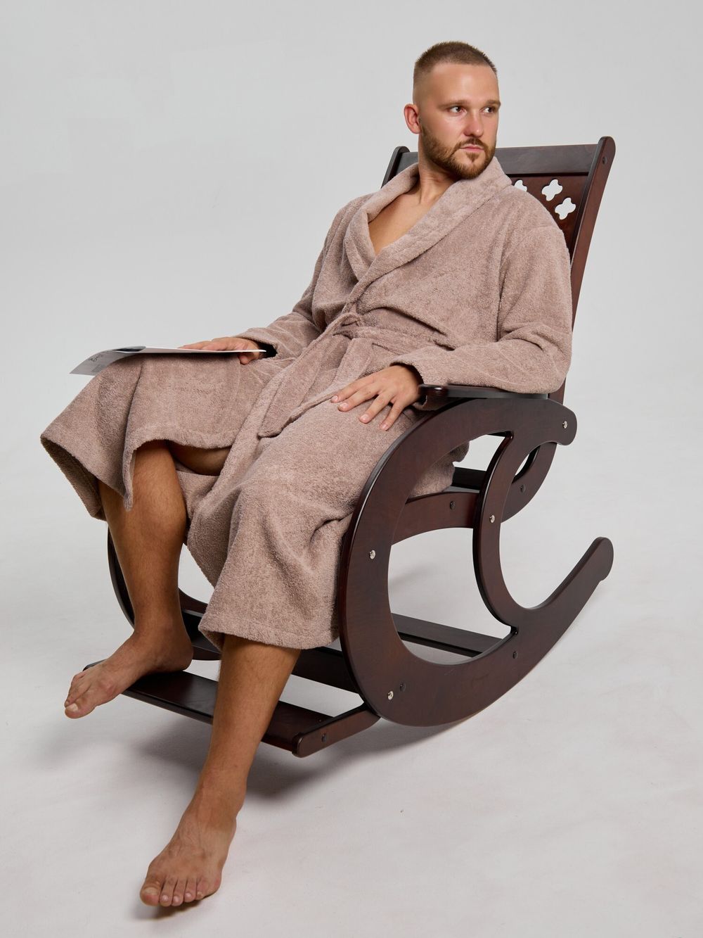 Халат мужской Комфорт-4 Виотекс СЕРО-БЕЖЕВЫЙ