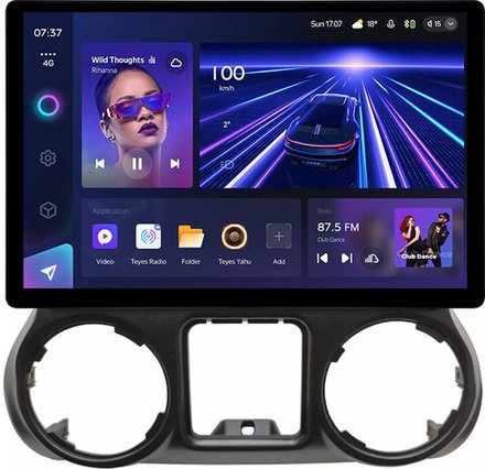 Магнитола для Jeep Wrangler 3 2010-2014 - Teyes CC3-2K монитор 13" 2K QLED на Android 10, ТОП процессор, CarPlay, 4G SIM-слот
