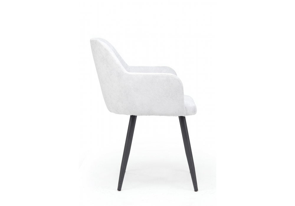 Стул на металлокаркасе Woodville Инфини светло-серый (ocean 021), черный