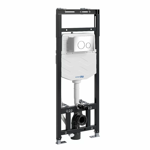 Инсталляция для унитаза WasserKraft Alme 15TLT.010.ME.CH02 кнопка хром