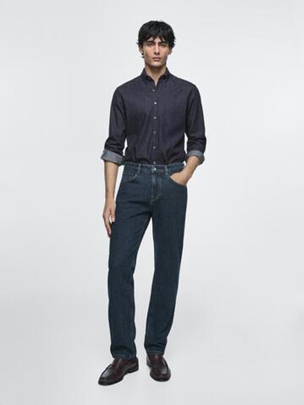 Massimo Dutti Джинсы зауженного кроя, синий