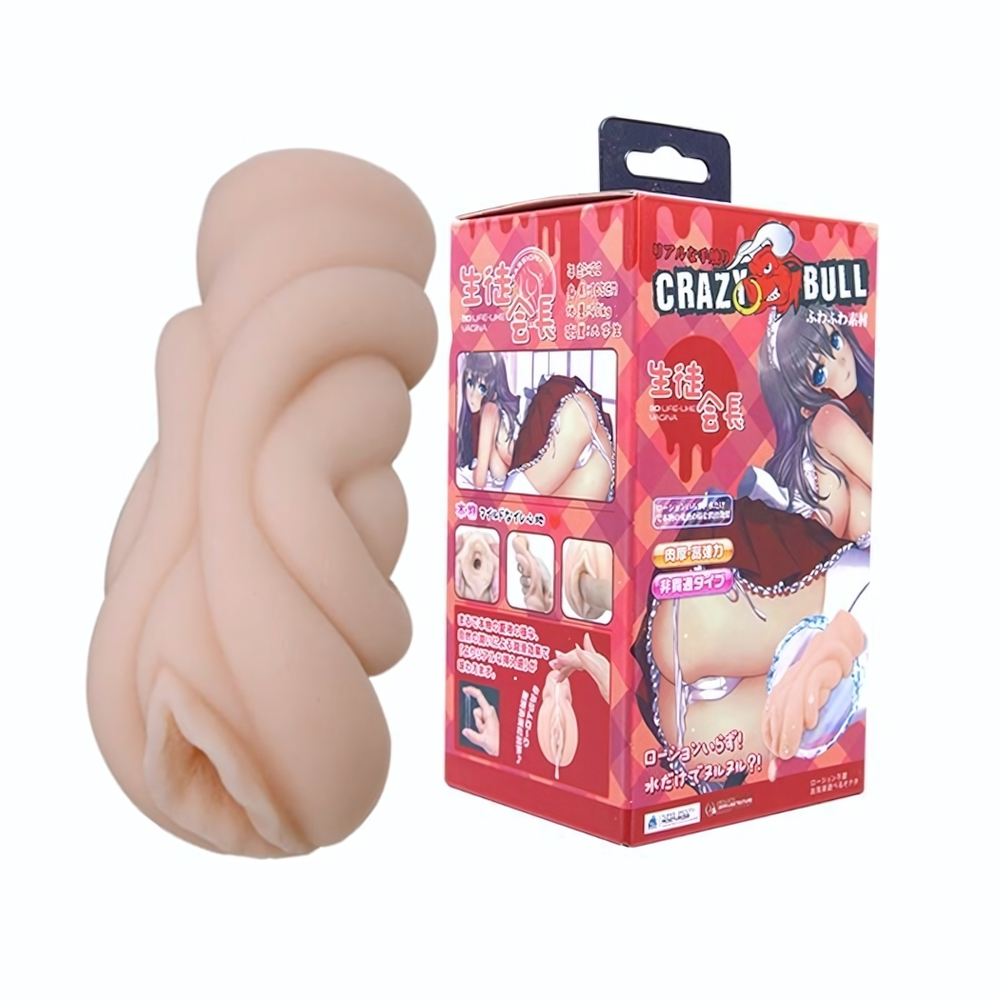 Мастурбатор-вагина с эффектом смазки CRAZY BULL (Цвет: телесный)