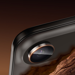 Защитное стекло на объективы камеры для iPhone Air, серия HAWK Series от Dux Ducis, рамки из алюминия черного цвета