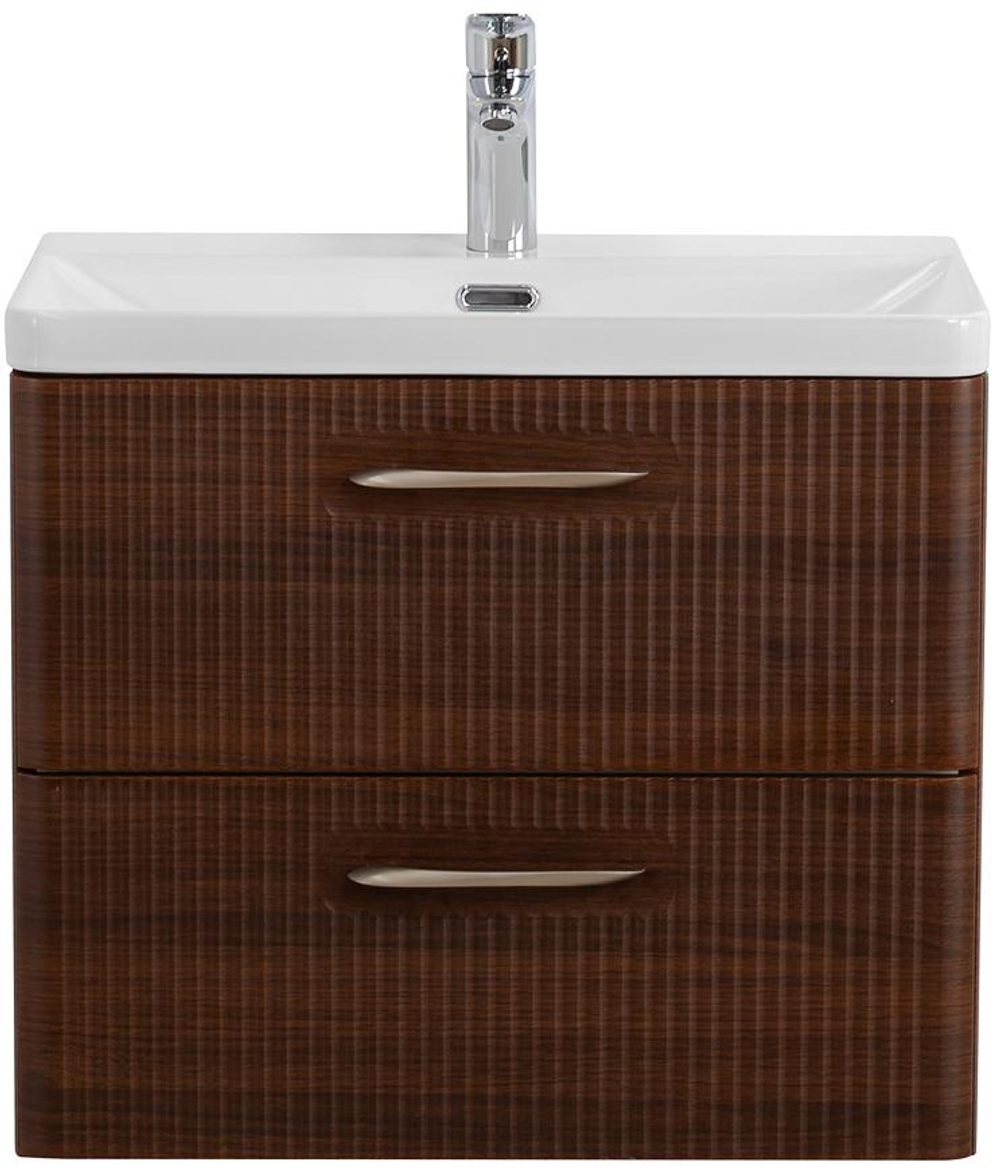 Подвесная тумба с раковиной Belbagno DUE 50 см Noce DUE-500-2C-SO-NOCE-P + BB-8076-3-50