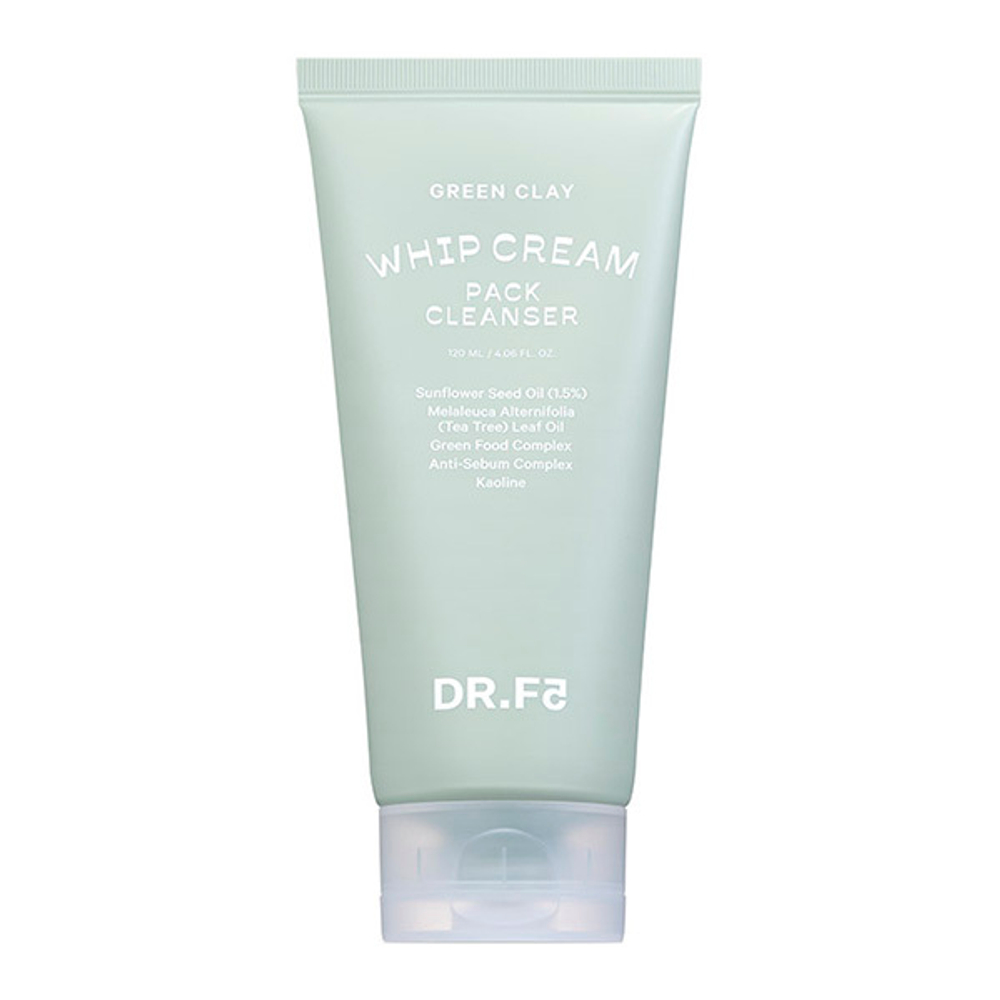Очищающая маска-пенка с Зеленой глиной DR.F5 Whip Cream Pack Cleanser Green Clay 120мл