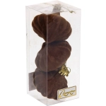 Набор ёлочных украшений VELOUR «Волшебная юла» 6 см (набор 3 шт), Шоколад