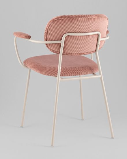 Стул Кэрол пыльно-розовый серые ножки