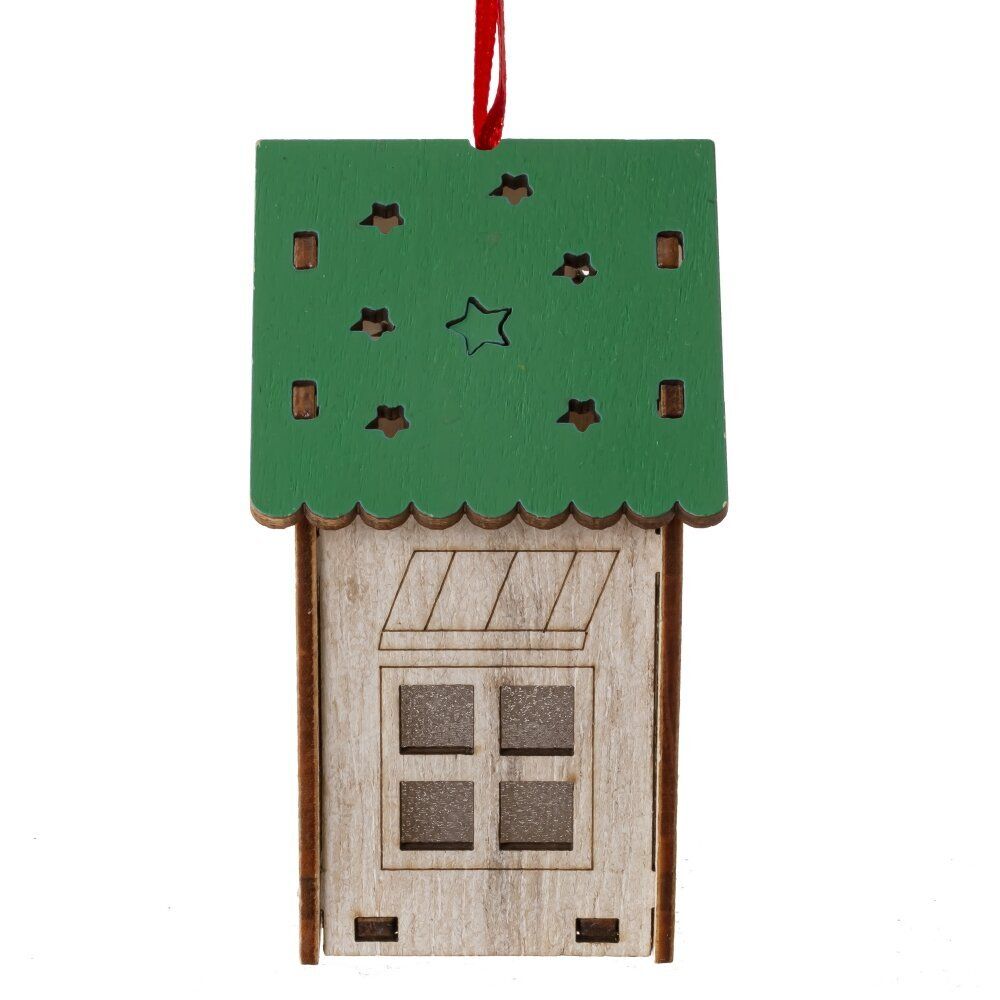 GAEM Изделие декоративное подвесное "Домик" с подсветкой, L5,5 W5 H9 см, 2в.