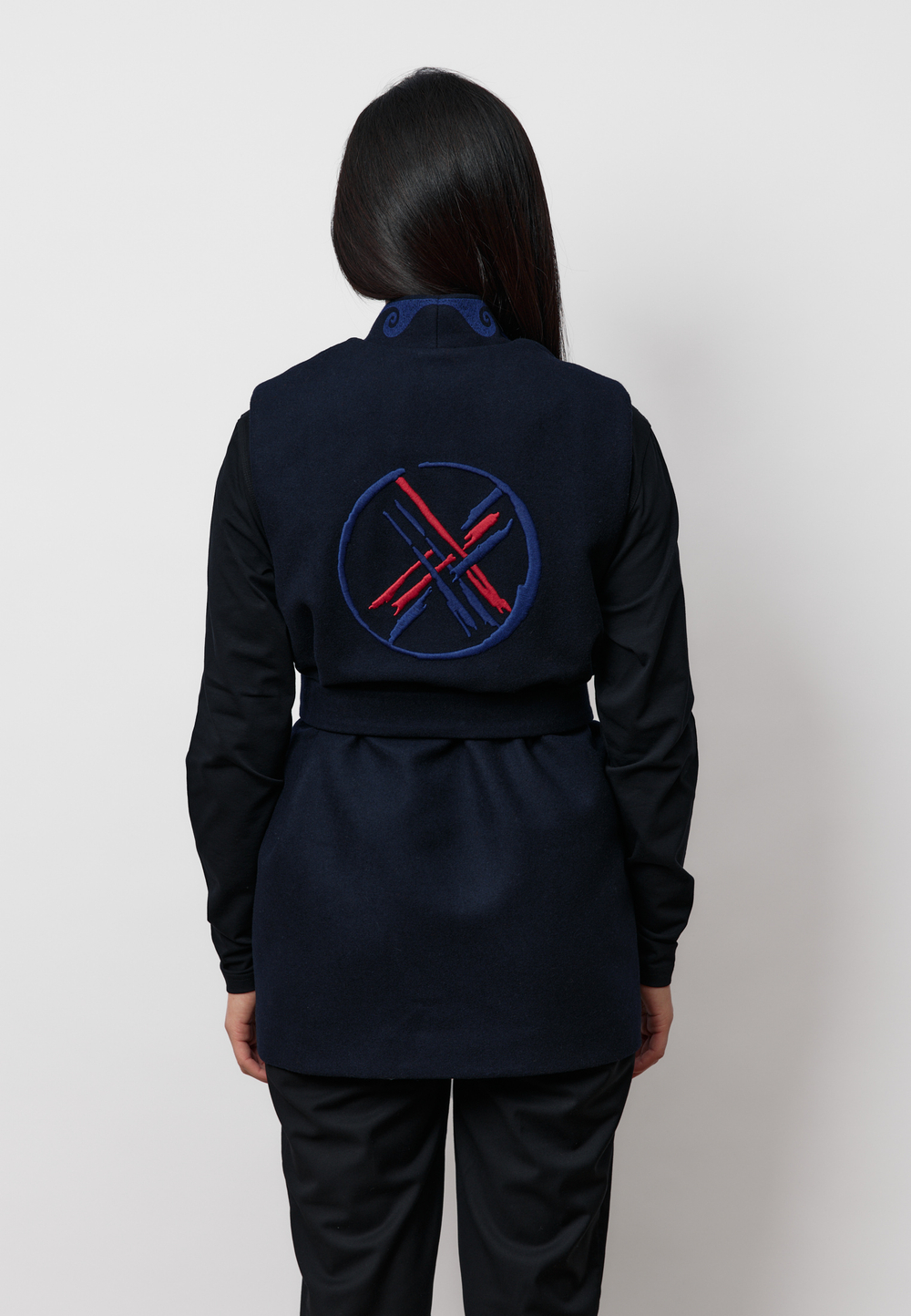 Жилет шерстяной OYU TOLQYN DARK BLUE