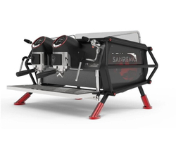 Sanremo Café Racer Naked 2 GR, двухгрупповая автоматическая кофемашина, выс. гр, черный/красн