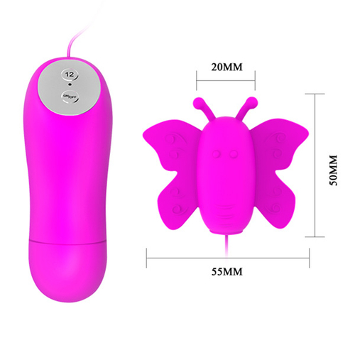 Силиконовая бабочка для стимуляции клитора и сосков Baile Mini Love Egg BI-014143